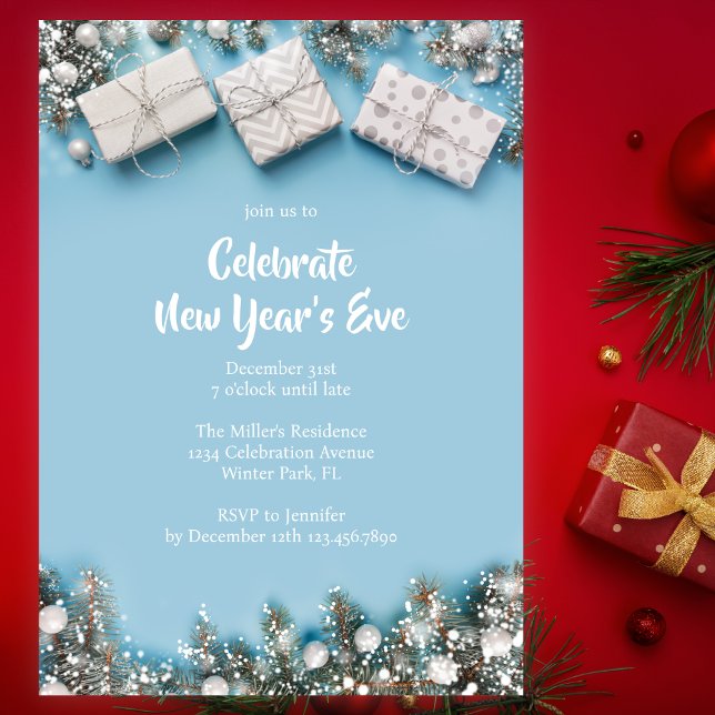 Invitation Fête du Nouvel An Moderne 2025  (Créateur téléchargé)