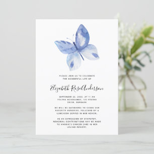 Invitation Fête du papillon d'aquarelle de la vie