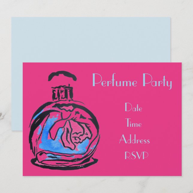 Invitation Fête du plan de fête du parfum (Devant / Derrière)