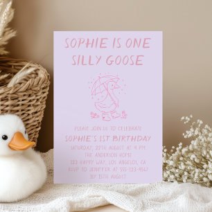 Invitation Fête du premier anniversaire de la fille Canard dr