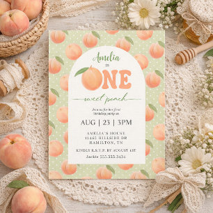 Invitation Fête du premier anniversaire de One Sweet Peach