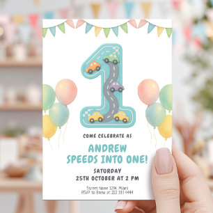 Invitation Fête du premier anniversaire de Pastel Racing