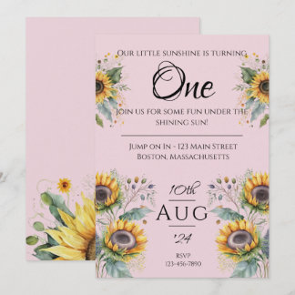 Invitation Fête du premier anniversaire de Tournesol