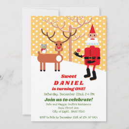 Invitation Fête du premier anniversaire du Père Noël et du R