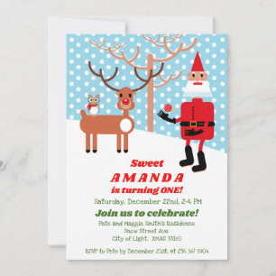 Invitation Fête du premier anniversaire du Père Noël et du Ru