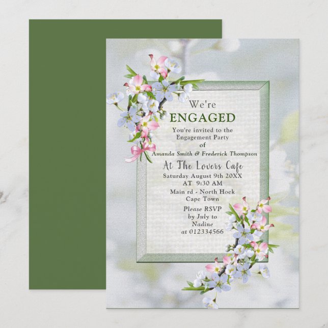 Invitation Fête du printemps des fleurs de cerises (Devant / Derrière)