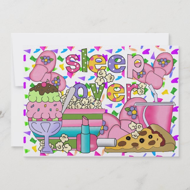 Invitation Fête du pyjama / Sommeil - SRF (Devant)