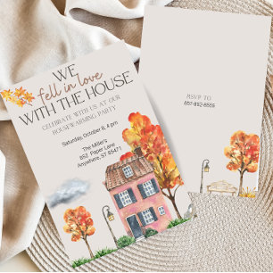 Invitation Fête du réchauffement de la maison d'automne   Aqu