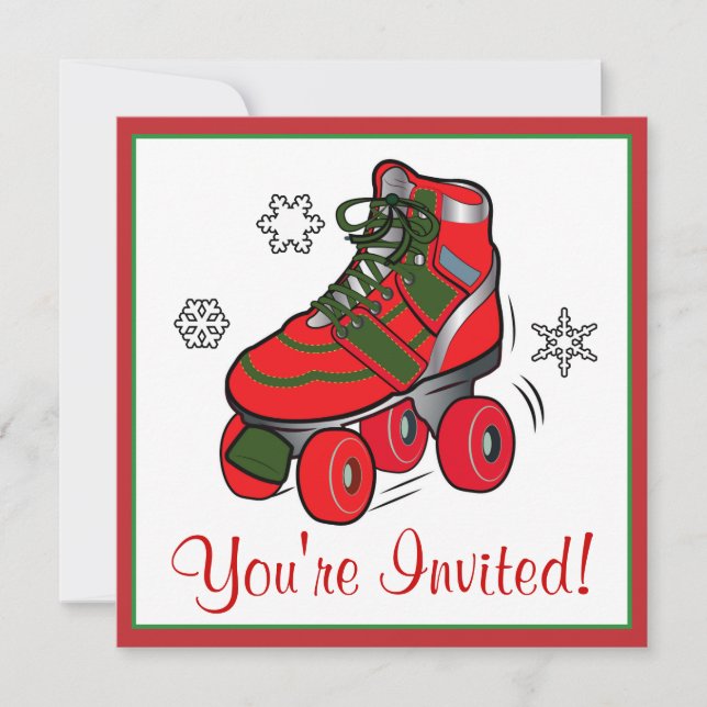 Invitation Fête du Roller de Noël (Devant)