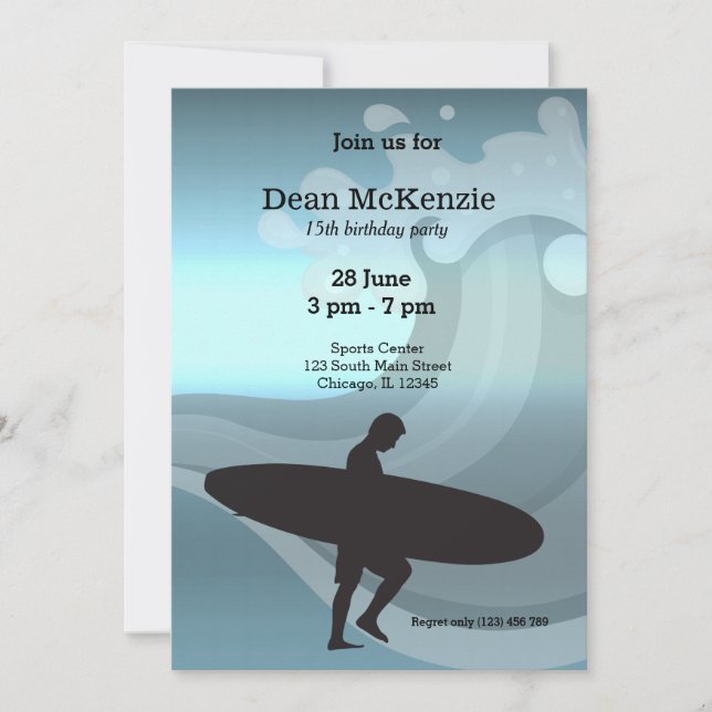 Invitation Fête du surf (Devant)