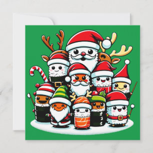 Invitation Fête du Sushi de Noël