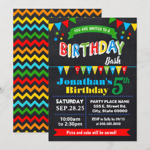 Invitation Fête du tableau de bord de bash