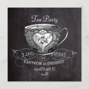 Invitation fête du thé à la française
