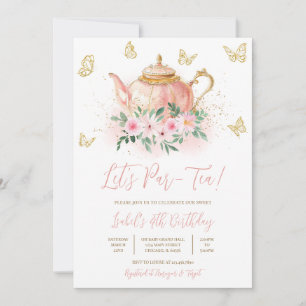 Invitation Fête du thé au jardin Fête du thé