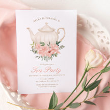 Fête du thé floral fête d'anniversaire