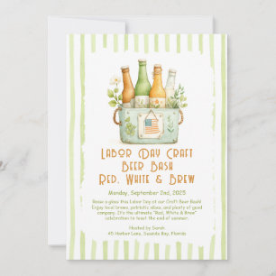 Invitation Fête du Travail Craft Beer Bash – Rouge, Blanc, bi