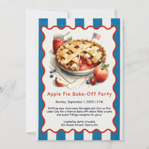 Invitation Fête du Travail Pomme gâteau gâteau de gâteau Invi