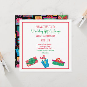 Invitation Fête, Échange De Cadeaux Amusants Impri