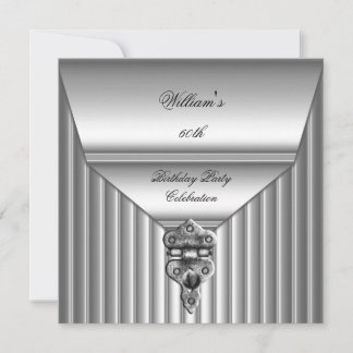 Invitation Fête élégante d'anniversaire des 60 ans pour homme