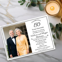 Fête élégante de 50e anniversaire de mariage Photo