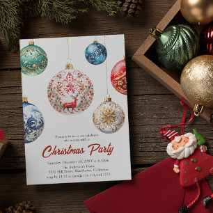 Invitation Fête Élégante de Noël Fête de Fêtes