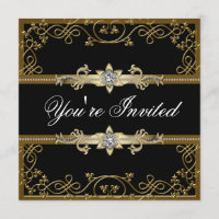 Fête en noir et or tenue de soirée
