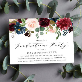 Invitation Fête Enchantée Floral Graduation