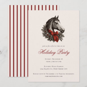 Invitation Fête équestre festive de Noël