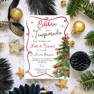 Invitation Fête espagnole de Noël, fête de fin d'année de Noë