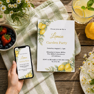 Invitation Fête estivale au citron du jardin
