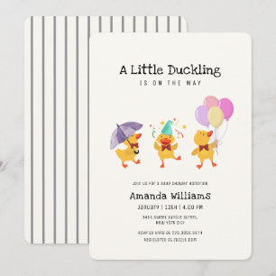 Invitation Fête Fantaisiste de Bébé Petit Caneton Baby Shower