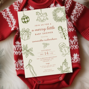 Invitation Fête fantaisiste vintage de bébé joyeuse petite do