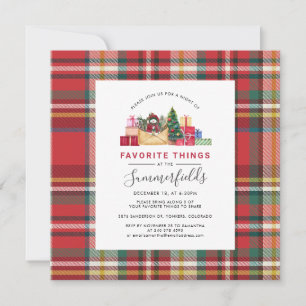 Invitation Fête festive de Noël choses préférées