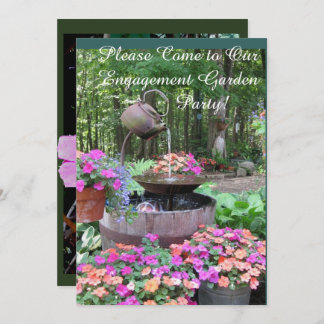 INVITATION FÊTE FIANÇAILLES GARDEN