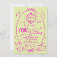 Fête Fille Double Chiffres 10ème Anniversaire
