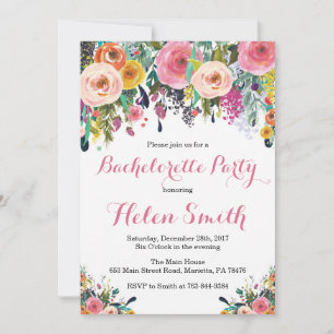Invitation Fête Floral Bachelorette