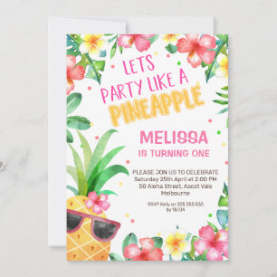 Invitation Fête Florale Colorée Comme Un Anniversaire D'Anniv