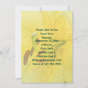 Invitation Fête Florale Lily jaune