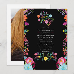 Invitation Fête Florale Mexicaine de la vie