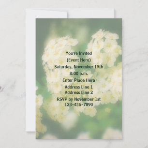 Invitation Fête Florale Rose Wild White Rambling