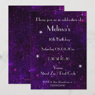 Invitation Fête Galaxie personnalisée