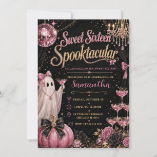 Invitation Fête Glamour Sweet Sixteen Spooktacular