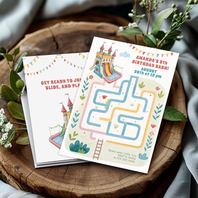 Invitation Fête gonflable Anniversaire (Créateur téléchargé)