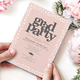 Invitation Fête grasse rose vif audacieuse typographie modern
