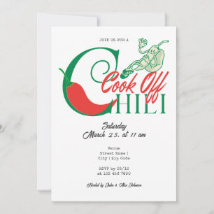 Invitation Fête Grillades et Glaces Concours de Chili entre A