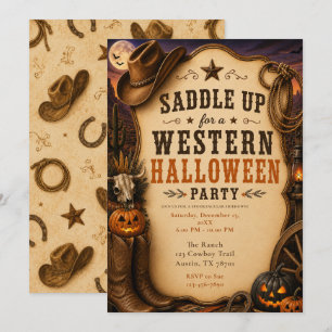Invitation Fête Halloween occidentale