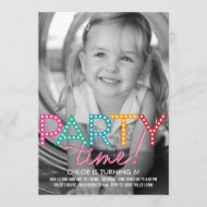Invitation Fête Heure Photo Anniversaire