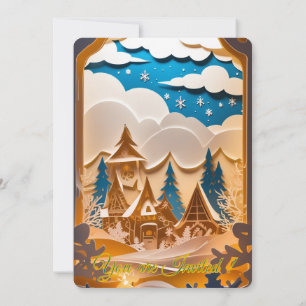 Invitation Fête hivernale enchantée