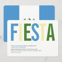 Fête :Invitations: Guatemala : Drapeau guatémaltèq