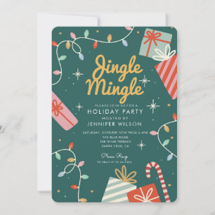 Invitation Fête Jingle Mingle Noël Light Candy
